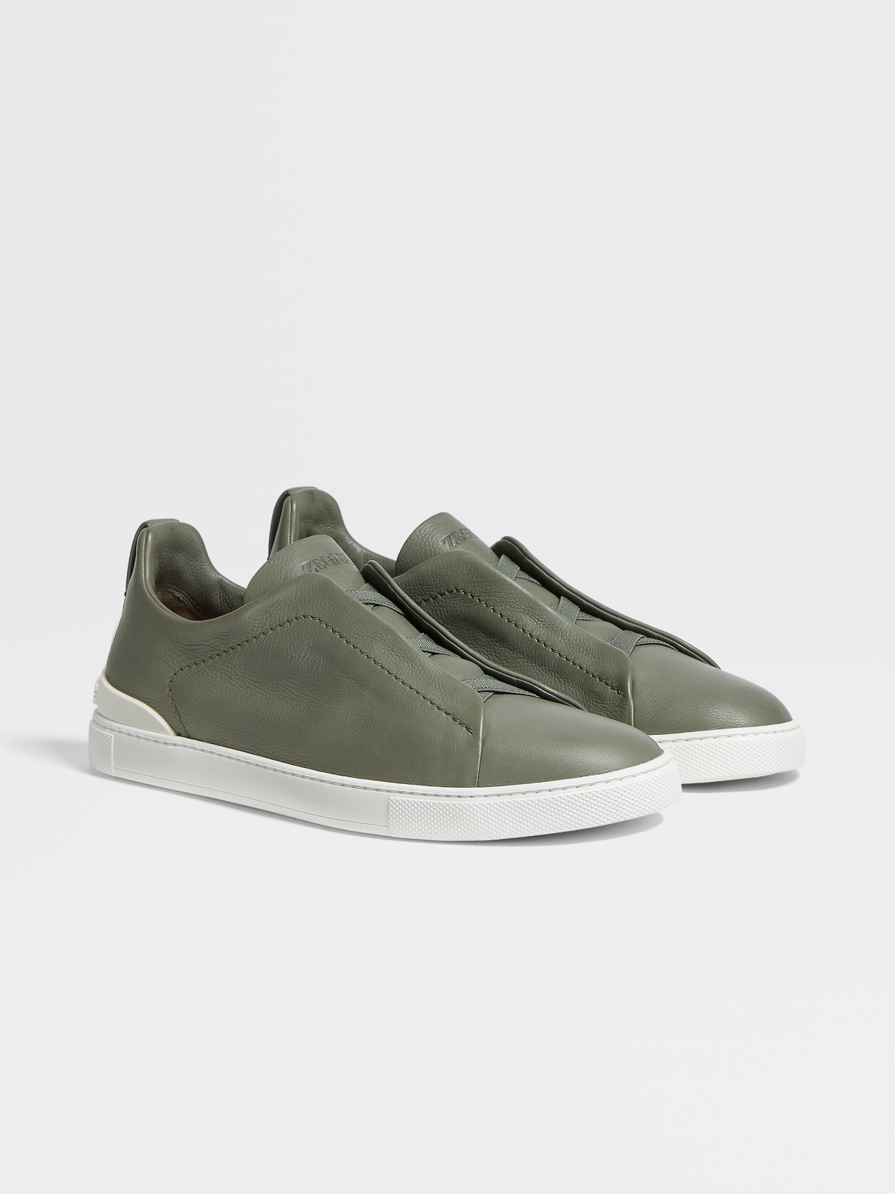 Light Military Green Soft Calf Triple Stitch™ Low Top Sneakers